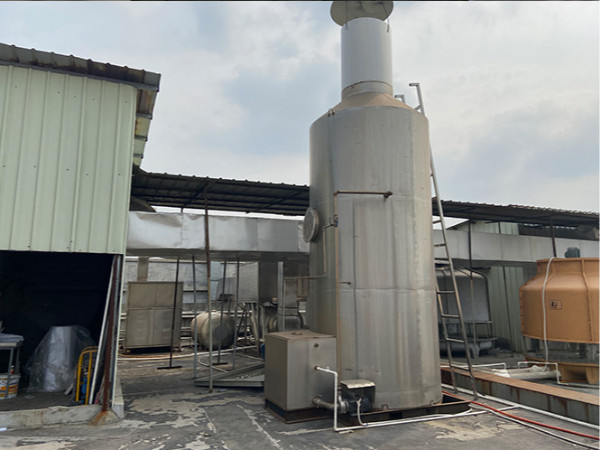 鋰電池正極涂布烘干廢氣處理工程（水噴淋塔）