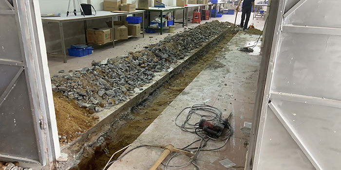 電子廠雨污分流工程施工現(xiàn)場2